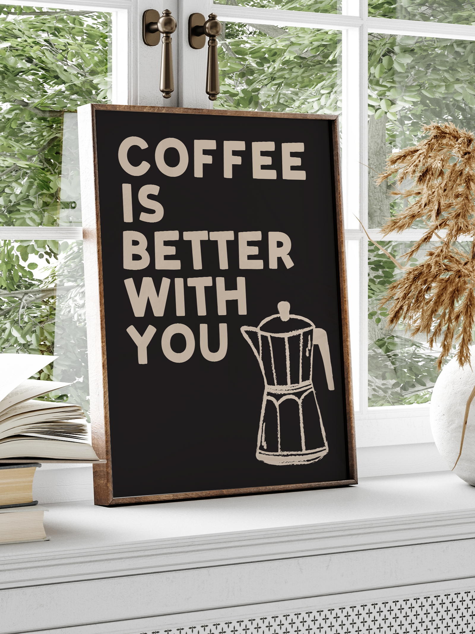 Coffee is Better With You | Kitchen Print | By Pink Giraffe Print Co