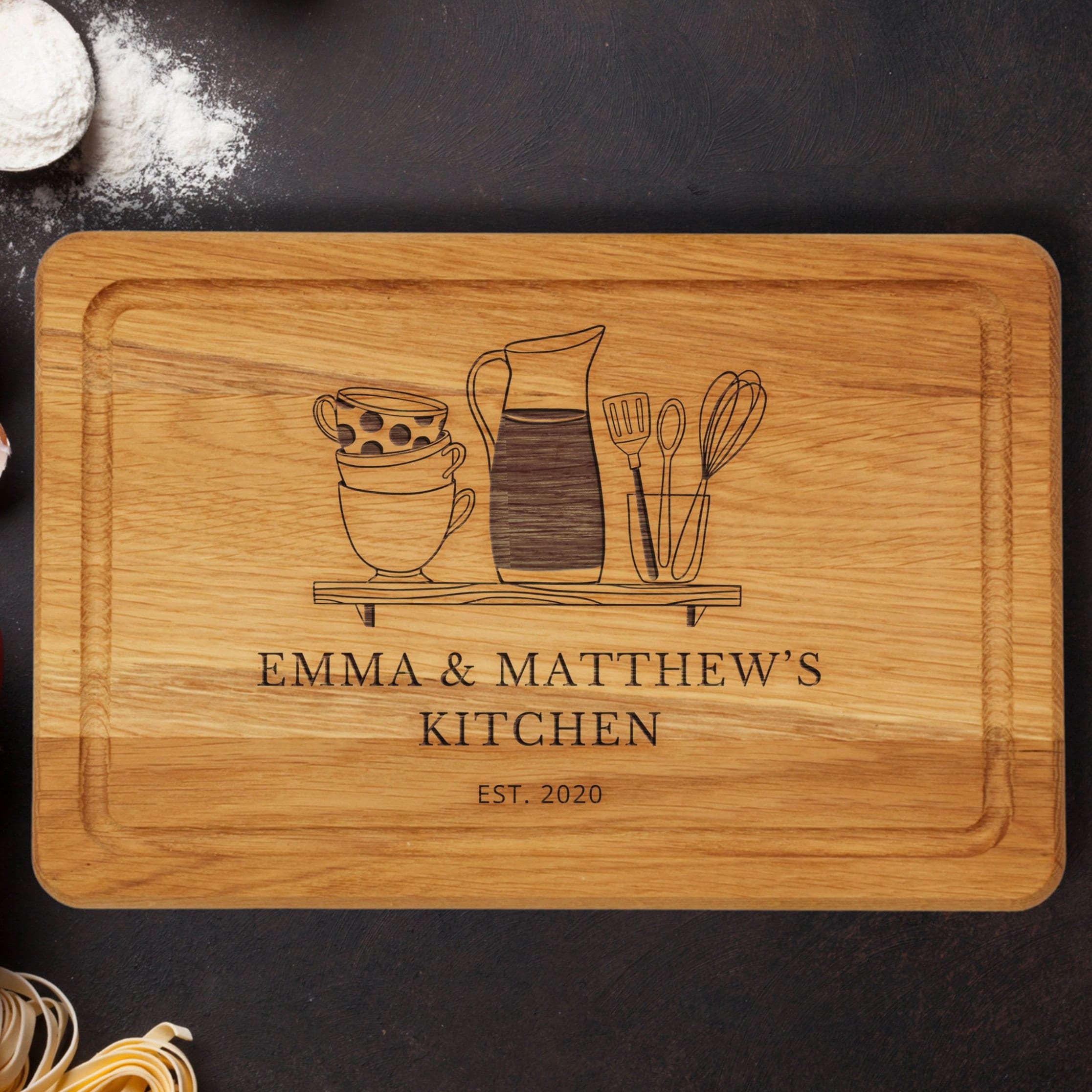 Personalised Couple Wooden Chopping Board | Gift for Mum | Couple Gifts | Housewarming | Engagement | Birthday Gift | Wedding Gift