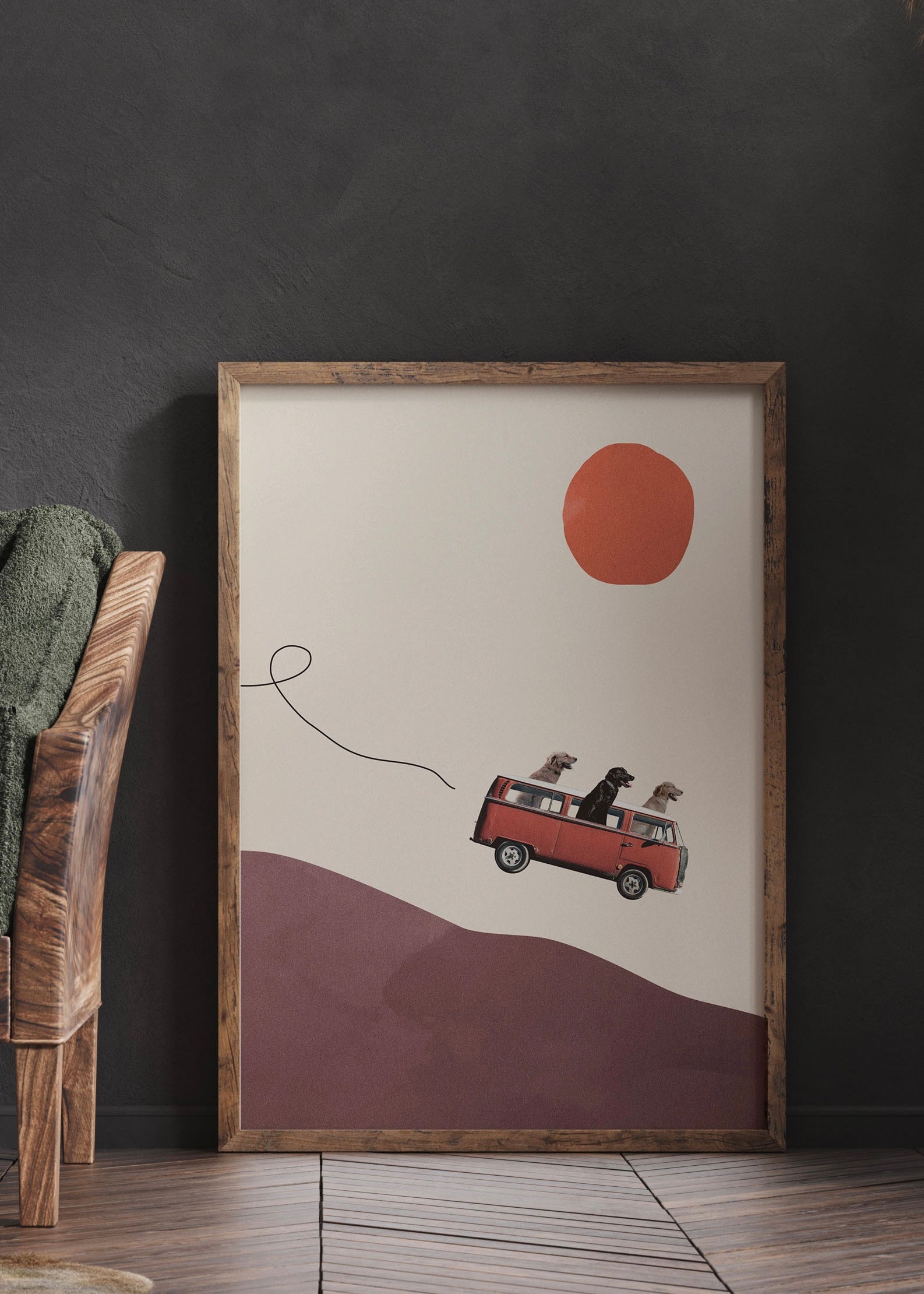 Adventure gang by Maarten Leon | Quirky Dog Bus print