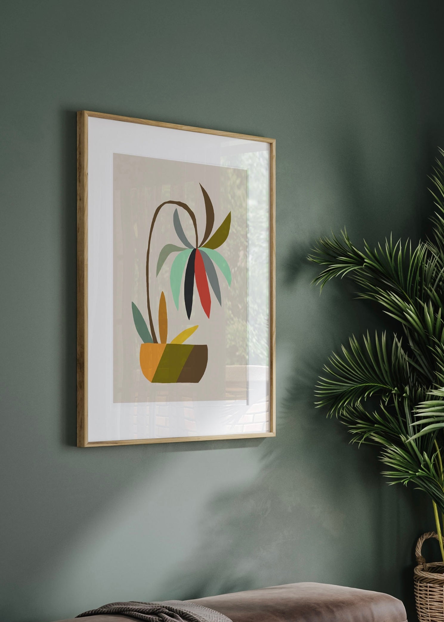 Minimal Potted Plant Art Print