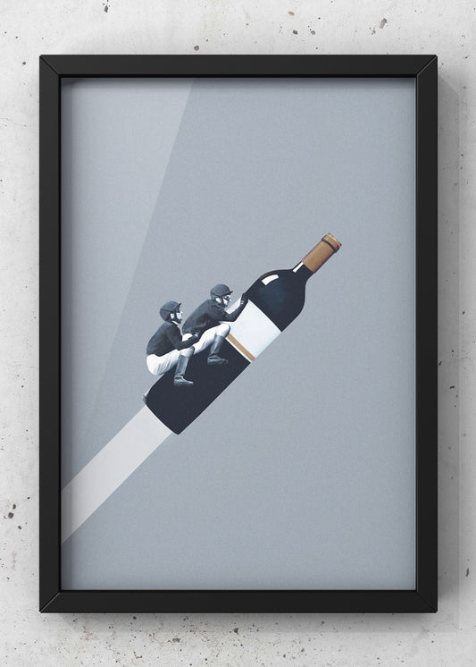 We ride until dawn | Wine bootle kitchen wall art