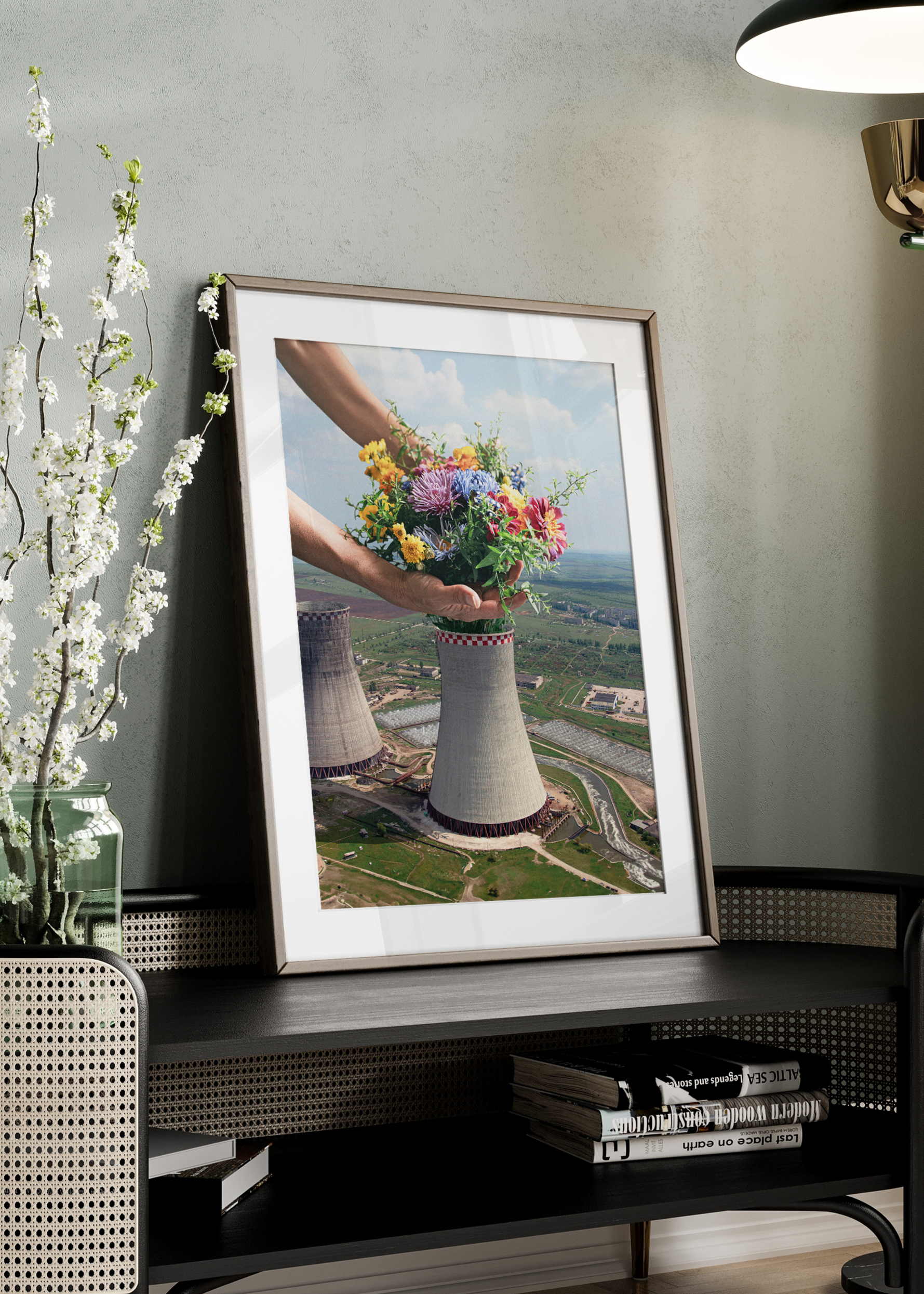 Flower Plant Art Print | Quirky Fresh Bouquet Inside Chimney Vase | By Vertigo Artography