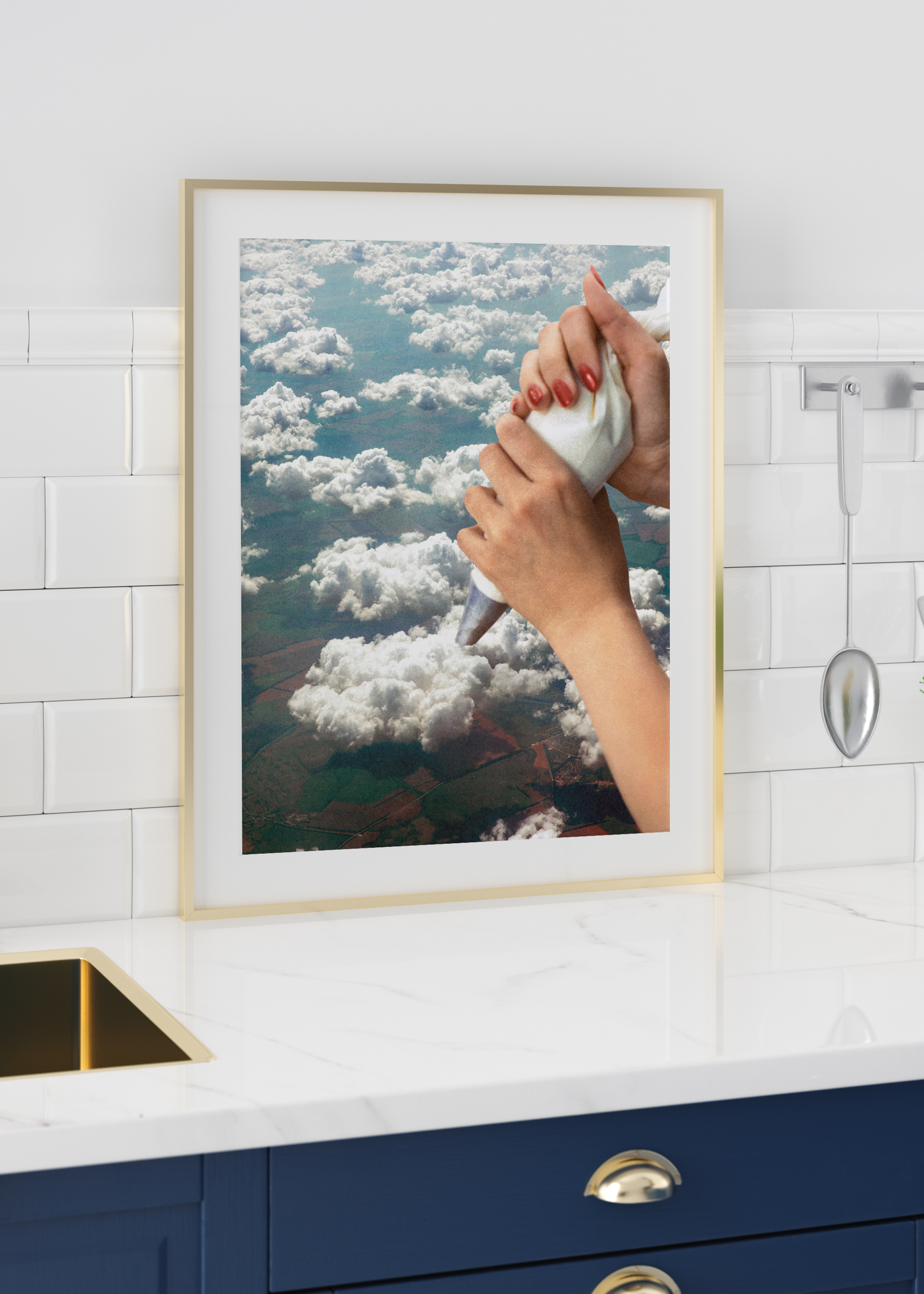 Piping Clouds Art  | Unique Kitchen Art Print | By Vertigo Artography