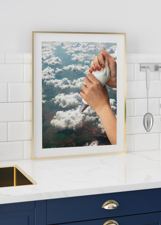 Piping Clouds Art  | Unique Kitchen Art Print | By Vertigo Artography
