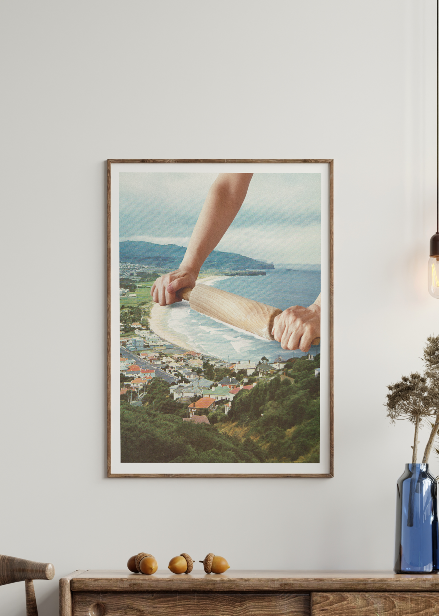 Waves Roller Art Print | Surreal Kitchen Rolling Pin Art Print | By Vertigo Artography