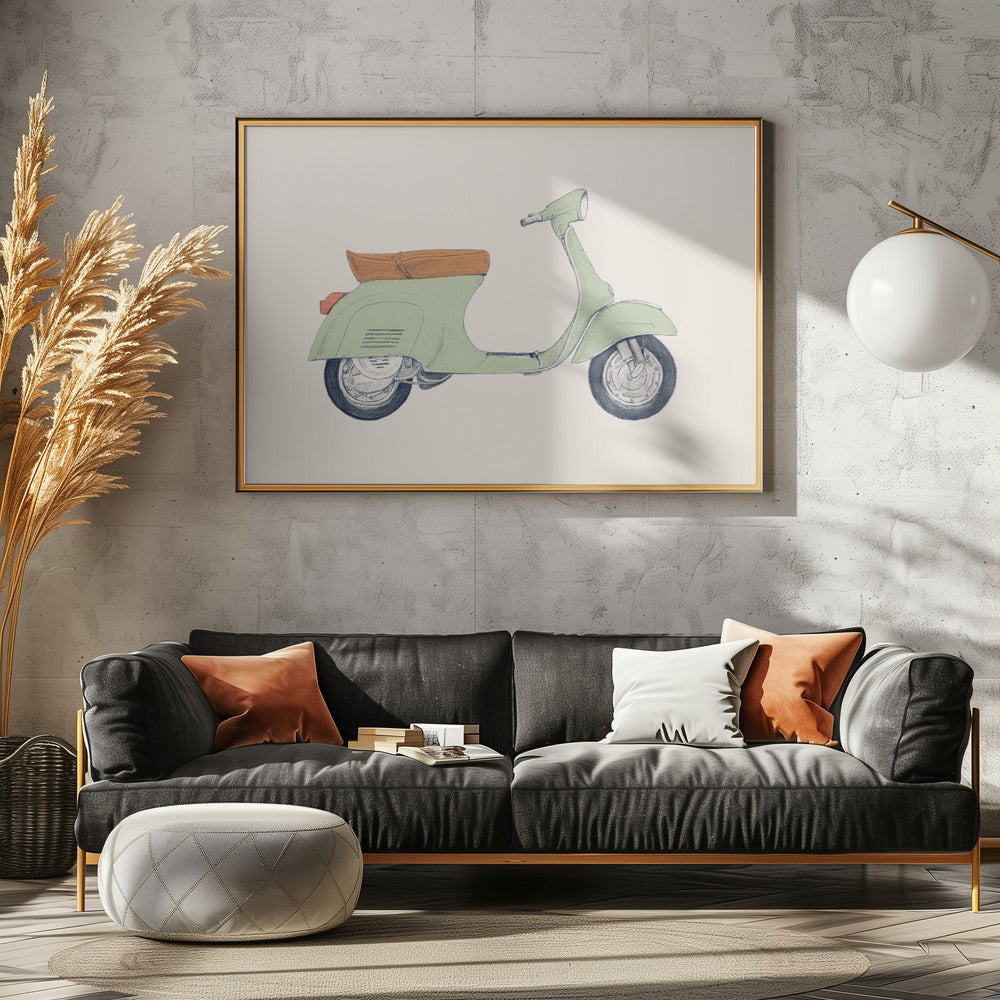 Vespa Print | Motorcycle wall art