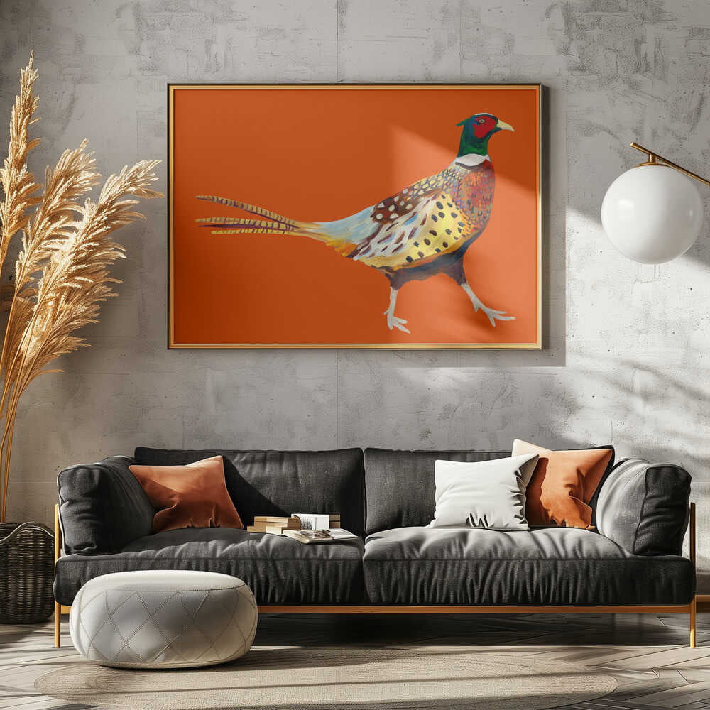 Colorful Walking Pheasant