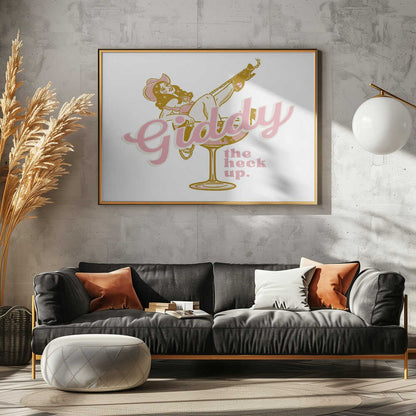 Giddy The Heck Up Retro Western Rodeo Cowgirl