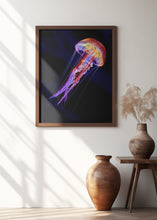 Load image into Gallery viewer, Jellyen | Neon Jelly Fish Wall Art Print | Luxury Bathroom Print
