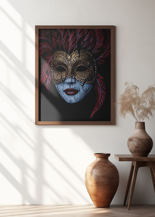 Where does the mask begin and end? | Theatre wall art