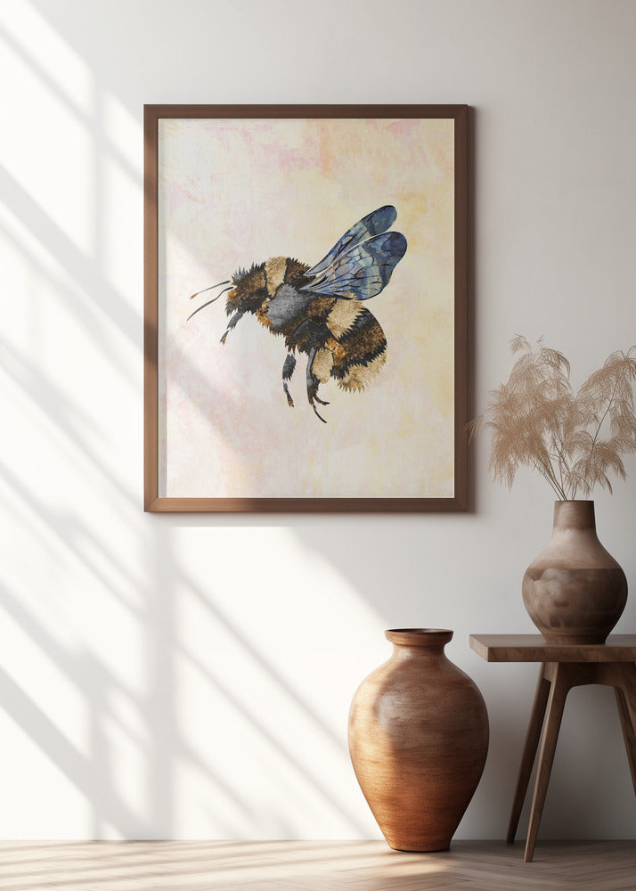 Grunge Watercolour Bee