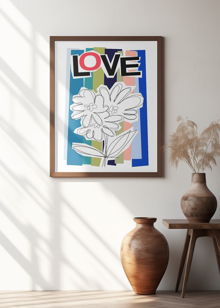 Scribble Flower Blue