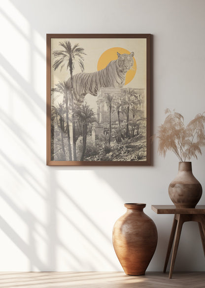 Giant Tiger In Ruins