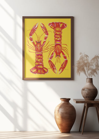 Langoustines On Yellow