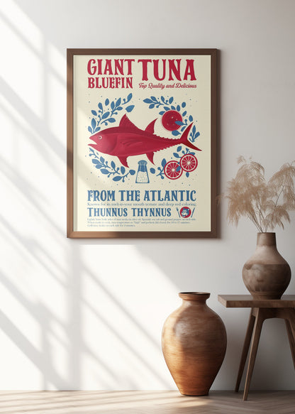 Tuna kitchen print | Fish wall art