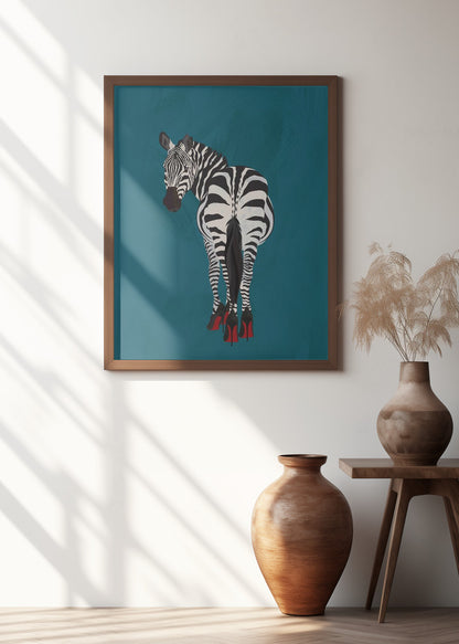 Zebra heels | Colourful safari print