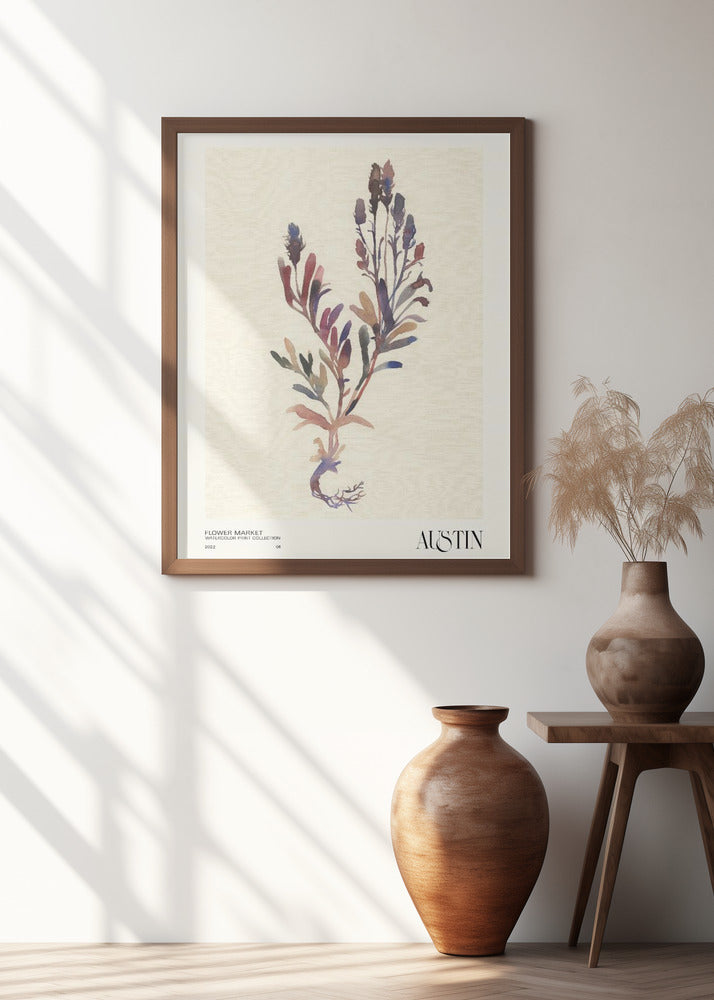 Watercolor print collection. Flower market - Austin