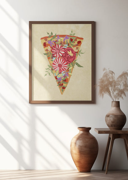 Slice of flower pizza