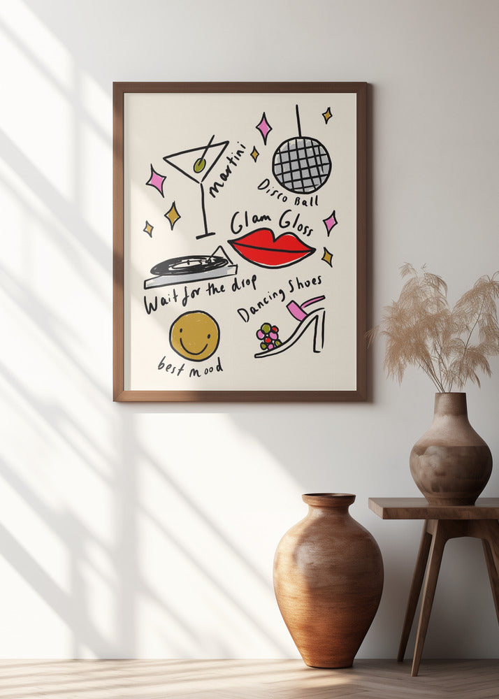 Disco Vibes Print By Aislinn Simmonds