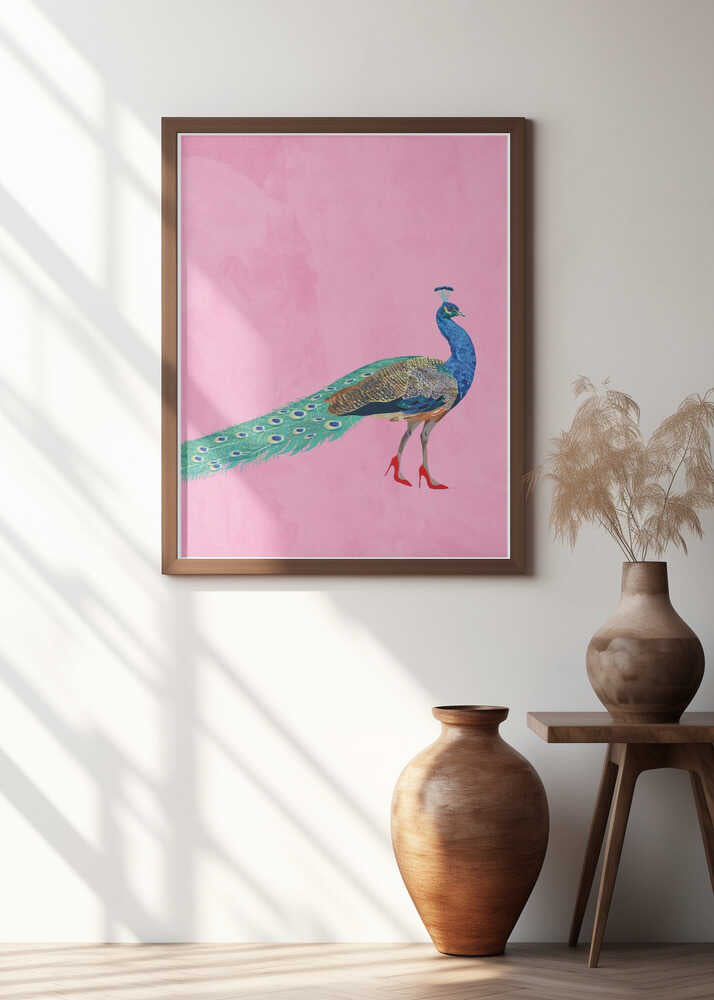 Peacock in Red Heels