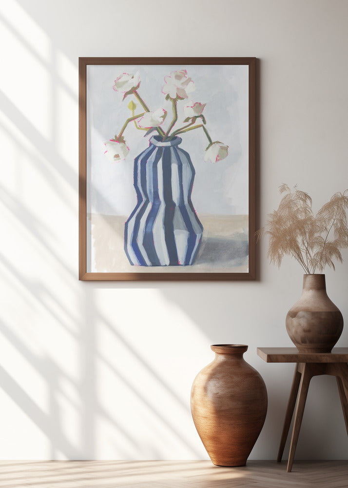 Flowers in a striped vase II