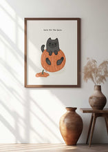 Load image into Gallery viewer, Black Cat Playfully Sitting In A Pumpkin
