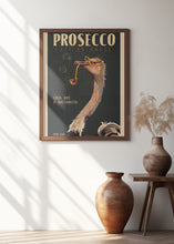 Load image into Gallery viewer, Art Deco Prosecco Wall Art Of An Ostrich
