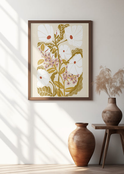Klimt Flowers Earthy Colors