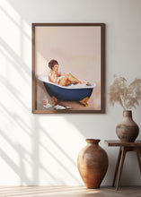 Load image into Gallery viewer, Bathtub Drinks: Pinup Girl Drinking In Bathroom
