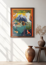 Load image into Gallery viewer, Yellowstone National Park Travel Art | Colourful wall art
