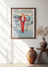 Load image into Gallery viewer, The Bluebird Daily Pinup Ski Art
