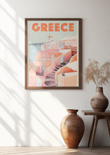 Load image into Gallery viewer, Santorini Greece Vintage Travel Poster
