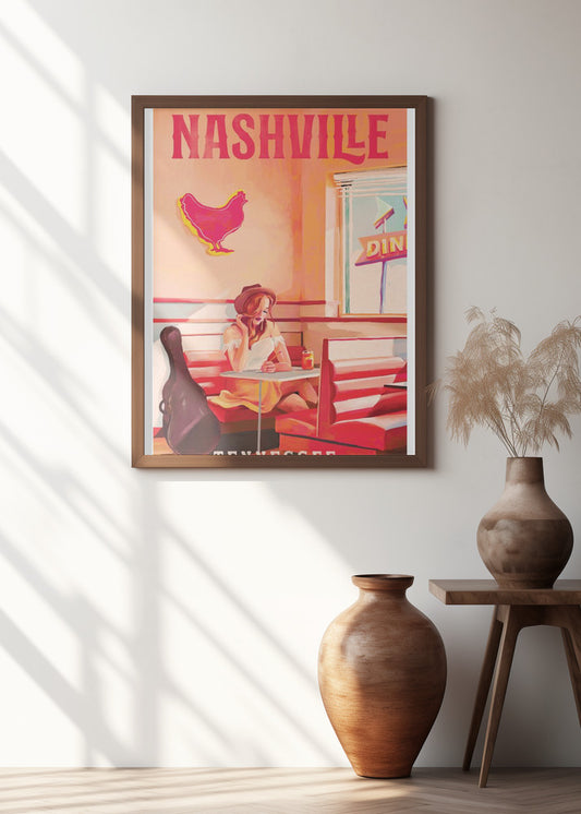 Nashville Tennessee Redhead Music Poster
