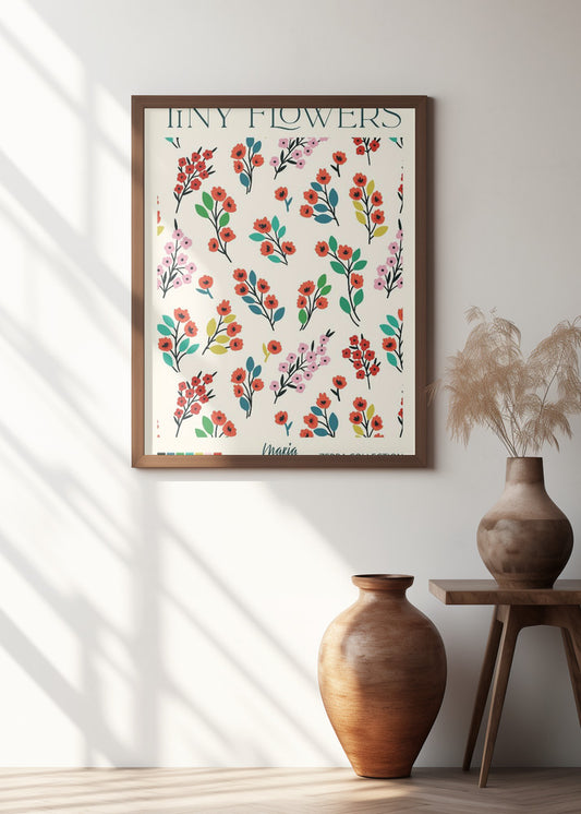 TINY FLOWERS. Zebra Collection | Floral wall art