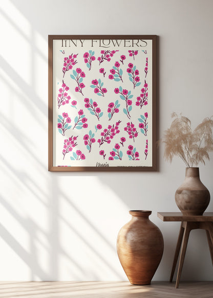 TINY FLOWERS. Zebra Collection | Floral wall art