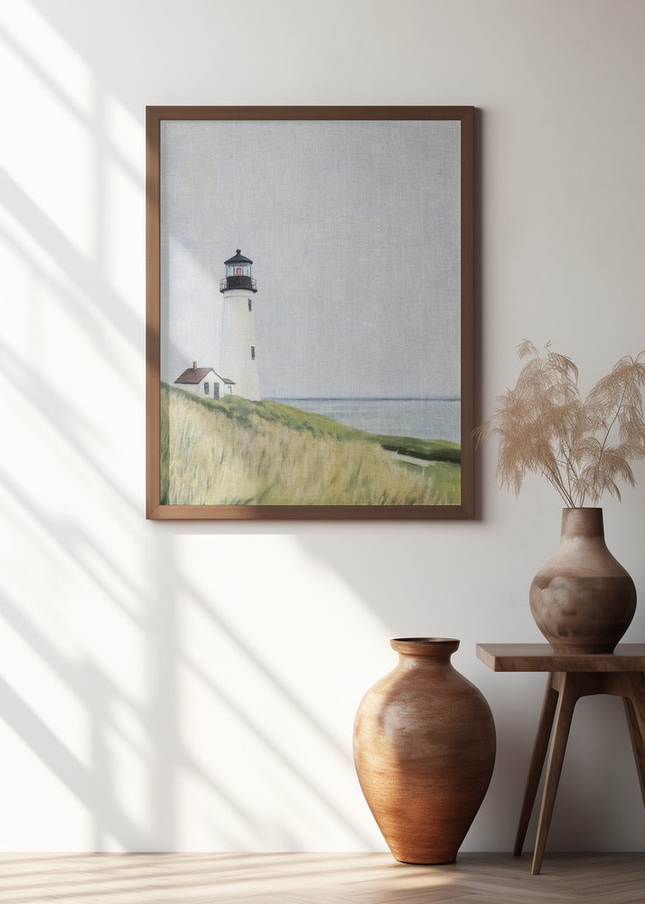 Solitary Lighthouse by the Sea