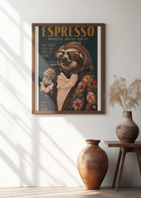 Load image into Gallery viewer, Art Deco Espresso Martini Drinking Sloth

