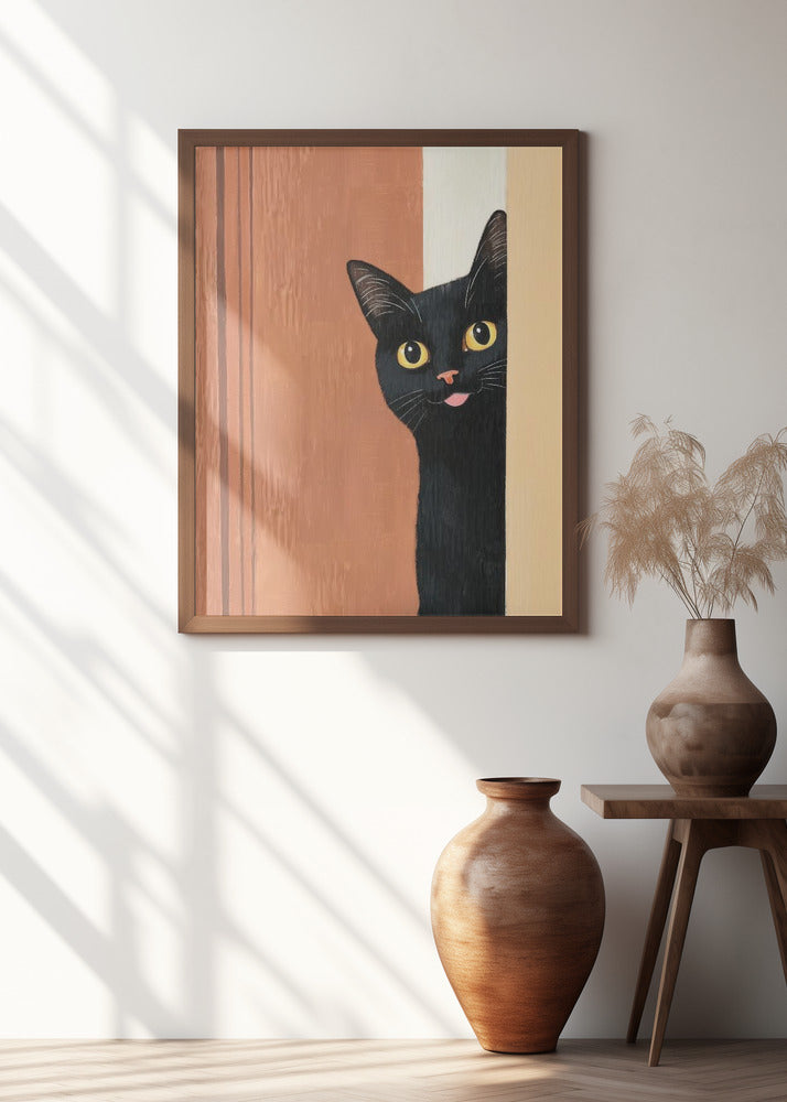 Black Cat Peeking
