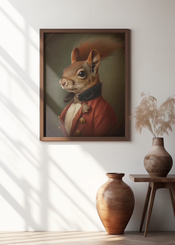 Vintage Squirrel Portrait
