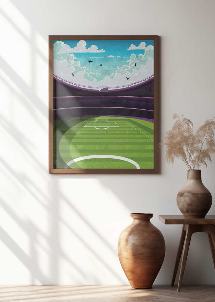 Vibrant Football Stadium