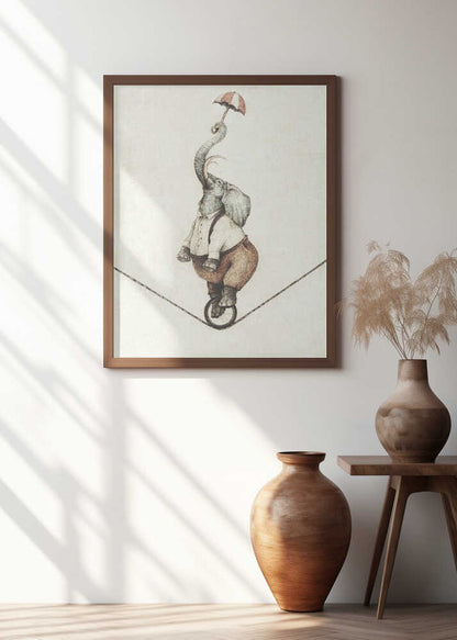 Unicycle While Holding An Umbrella