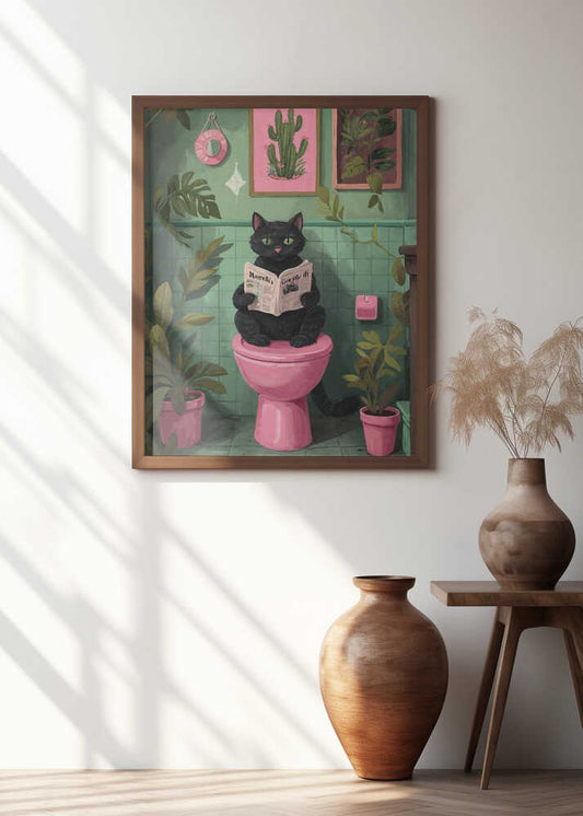 Toilet Time Cat
