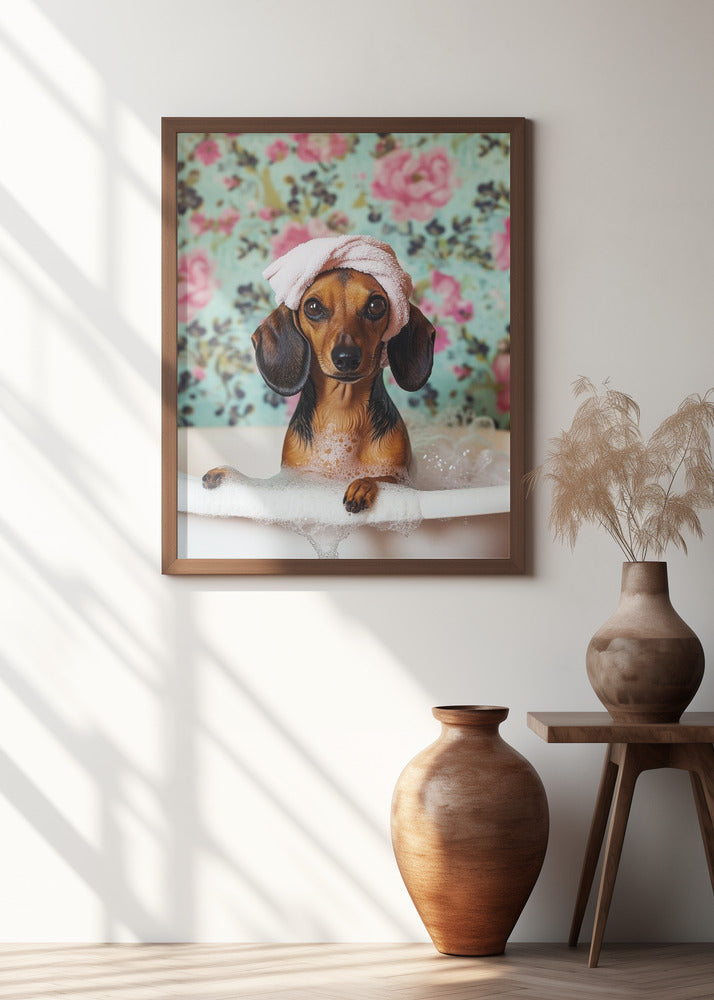 Bath Time Dachshund