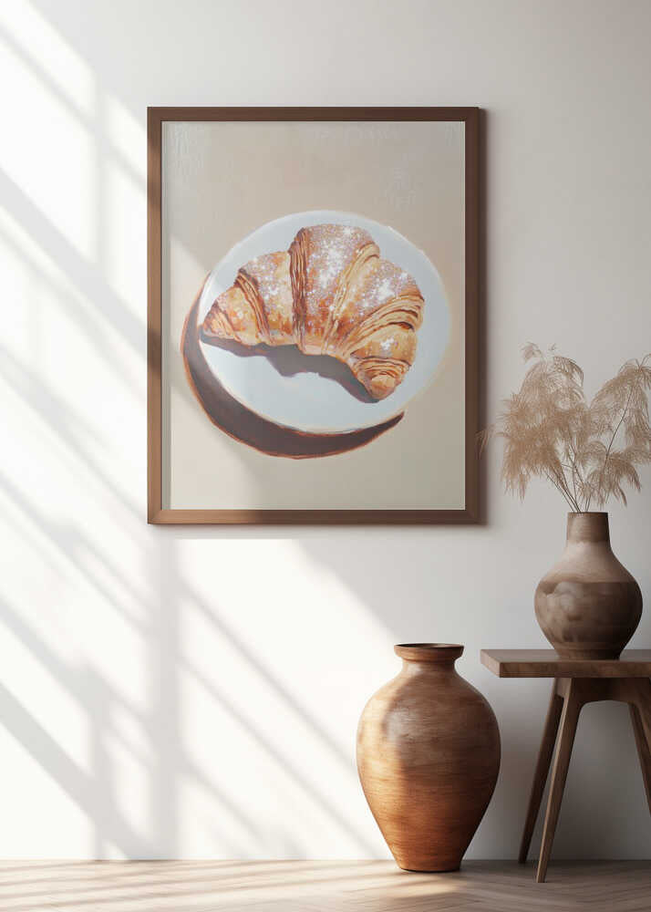 Sparkling Croissant on a Plate