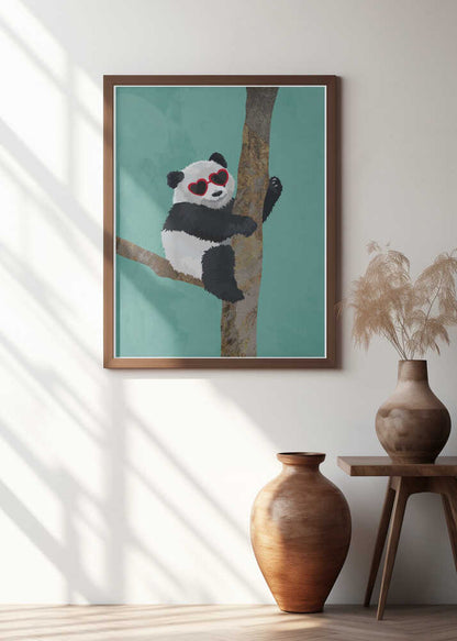 Stylish Panda Heart Sunglasses