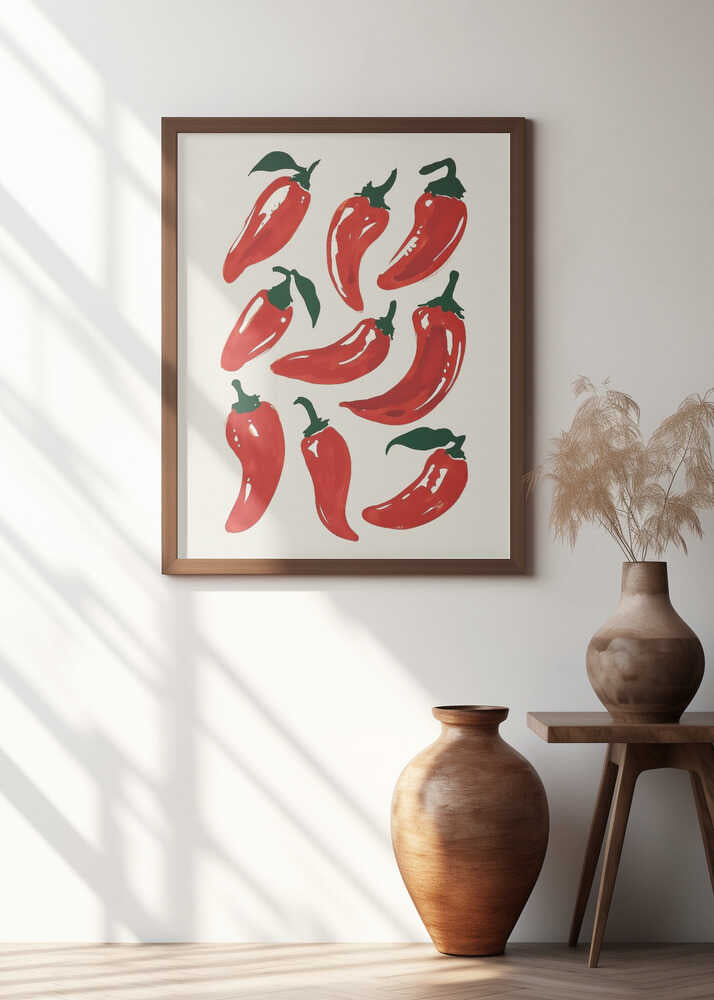 Spicy Chili Peppers Art