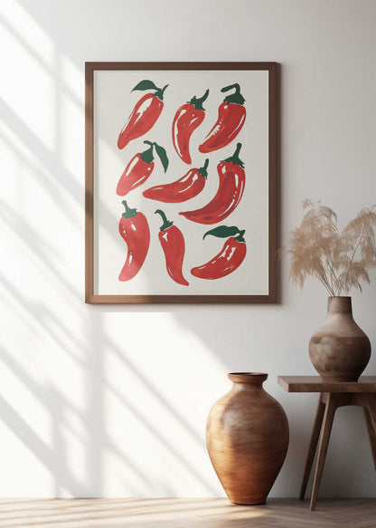 Spicy Chili Peppers Art
