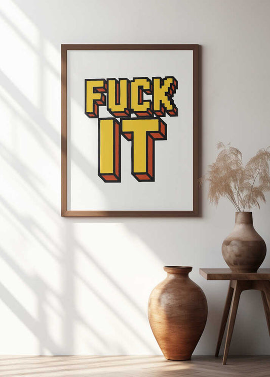 F*ckl It Bold Typography with Yellow Color