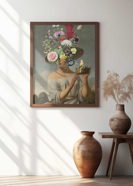 Woman In a Large Floral Hat