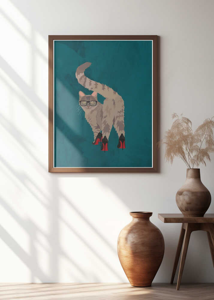 Chic Cat in Heels